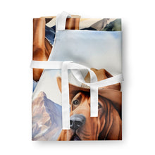 Load image into Gallery viewer, Bloodhound Cowboy Welcome Apron – Artist-Designed Kitchen, BBQ &amp; Craft Apron