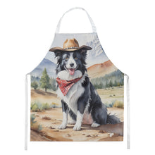 Load image into Gallery viewer, Border Collie Cowboy Welcome Apron – Artist-Designed Kitchen, BBQ &amp; Craft Apron