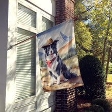 Load image into Gallery viewer, Border Collie Cowboy Welcome House Flag