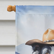Load image into Gallery viewer, Border Collie Cowboy Welcome House Flag