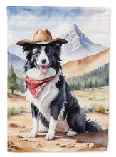 Load image into Gallery viewer, Border Collie Cowboy Welcome House Flag