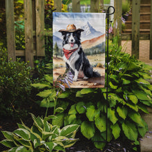 Load image into Gallery viewer, Border Collie Cowboy Welcome Garden Flag – Western Dog Yard Decor with Mountain Landscape