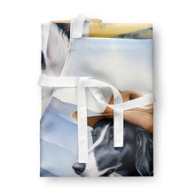 Load image into Gallery viewer, Borzoi Cowboy Welcome Apron – Artist-Designed Kitchen, BBQ &amp; Craft Apron