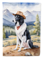 Load image into Gallery viewer, Borzoi Cowboy Welcome Garden Flag – Western Dog Yard Decor with Mountain Landscape