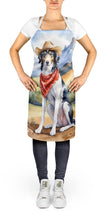 Load image into Gallery viewer, Borzoi Cowboy Welcome Apron – Artist-Designed Kitchen, BBQ &amp; Craft Apron