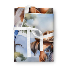 Load image into Gallery viewer, Boxer Cowboy Welcome Apron – Artist-Designed Kitchen, BBQ &amp; Craft Apron