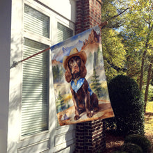 Load image into Gallery viewer, Boykin Spaniel Cowboy Welcome House Flag