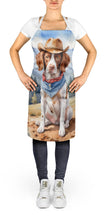 Load image into Gallery viewer, Brittany Spaniel Cowboy Welcome Apron – Artist-Designed Kitchen, BBQ &amp; Craft Apron