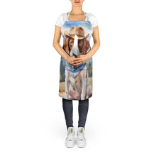 Load image into Gallery viewer, Brittany Spaniel Cowboy Welcome Apron – Artist-Designed Kitchen, BBQ &amp; Craft Apron