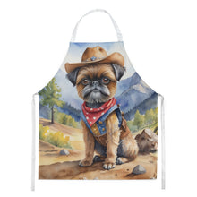 Load image into Gallery viewer, Brussels Griffon Cowboy Welcome Apron – Artist-Designed Kitchen, BBQ &amp; Craft Apron