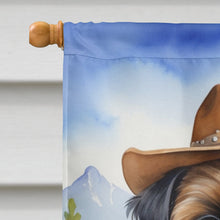 Load image into Gallery viewer, Brussels Griffon Cowboy Welcome House Flag