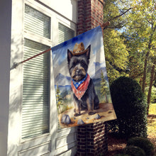 Load image into Gallery viewer, Cairn Terrier Cowboy Welcome House Flag