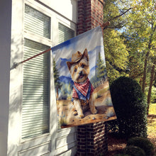 Load image into Gallery viewer, Cairn Terrier Cowboy Welcome House Flag