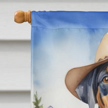 Load image into Gallery viewer, Catahoula Cowboy Welcome House Flag