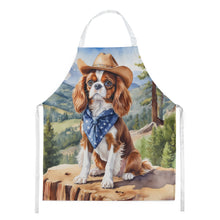 Load image into Gallery viewer, Cavalier Spaniel Cowboy Welcome Apron – Artist-Designed Kitchen, BBQ &amp; Craft Apron