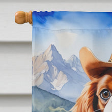 Load image into Gallery viewer, Cavalier Spaniel Cowboy Welcome House Flag