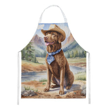 Load image into Gallery viewer, Chesapeake Bay Retriever Cowboy Welcome Apron – Artist-Designed Kitchen, BBQ &amp; Craft Apron