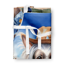 Load image into Gallery viewer, Chinese Crested Cowboy Welcome Apron – Artist-Designed Kitchen, BBQ &amp; Craft Apron