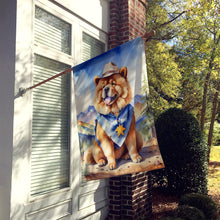 Load image into Gallery viewer, Chow Chow Cowboy Welcome House Flag