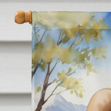 Load image into Gallery viewer, Clumber Spaniel Cowboy Welcome House Flag