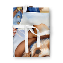 Load image into Gallery viewer, Cockapoo Cowboy Welcome Apron – Artist-Designed Kitchen, BBQ &amp; Craft Apron