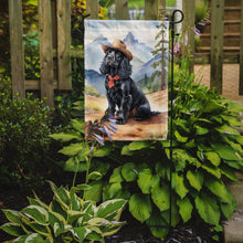Load image into Gallery viewer, Cocker Spaniel Cowboy Welcome Garden Flag – Western Dog Yard Decor with Mountain Landscape