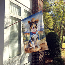 Load image into Gallery viewer, Collie Cowboy Welcome House Flag