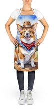 Load image into Gallery viewer, Corgi Cowboy Welcome Apron – Artist-Designed Kitchen, BBQ &amp; Craft Apron