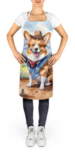 Load image into Gallery viewer, Corgi Cowboy Welcome Apron – Artist-Designed Kitchen, BBQ &amp; Craft Apron