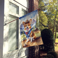Load image into Gallery viewer, Corgi Cowboy Welcome House Flag