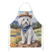 Load image into Gallery viewer, Coton de Tulear Cowboy Welcome Apron – Artist-Designed Kitchen, BBQ &amp; Craft Apron