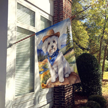 Load image into Gallery viewer, Coton de Tulear Cowboy Welcome House Flag