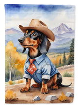 Load image into Gallery viewer, Dachshund Cowboy Welcome House Flag
