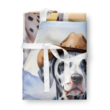 Load image into Gallery viewer, Dalmatian Cowboy Welcome Apron – Artist-Designed Kitchen, BBQ &amp; Craft Apron