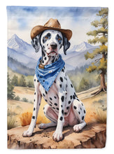 Load image into Gallery viewer, Dalmatian Cowboy Welcome House Flag