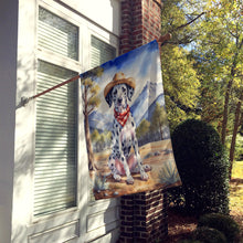 Load image into Gallery viewer, Dalmatian Cowboy Welcome House Flag