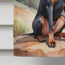 Load image into Gallery viewer, Doberman Pinscher Cowboy Welcome House Flag