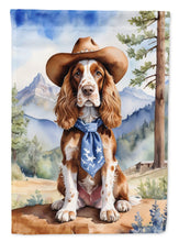 Load image into Gallery viewer, English Cocker Spaniel Cowboy Welcome House Flag