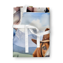 Load image into Gallery viewer, English Foxhound Cowboy Welcome Apron – Artist-Designed Kitchen, BBQ &amp; Craft Apron