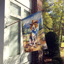 Load image into Gallery viewer, English Foxhound Cowboy Welcome House Flag