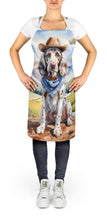 Load image into Gallery viewer, English Setter Cowboy Welcome Apron – Artist-Designed Kitchen, BBQ &amp; Craft Apron