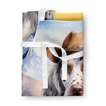 Load image into Gallery viewer, English Setter Cowboy Welcome Apron – Artist-Designed Kitchen, BBQ &amp; Craft Apron