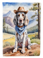 Load image into Gallery viewer, English Setter Cowboy Welcome House Flag