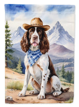 Load image into Gallery viewer, English Springer Spaniel Cowboy Welcome House Flag