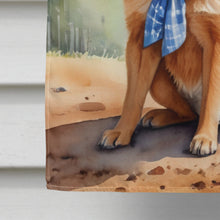 Load image into Gallery viewer, Finnish Spitz Cowboy Welcome House Flag