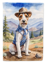 Load image into Gallery viewer, Fox Terrier Cowboy Welcome House Flag