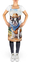 Load image into Gallery viewer, French Bulldog Cowboy Welcome Apron – Artist-Designed Kitchen, BBQ &amp; Craft Apron