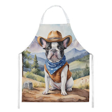 Load image into Gallery viewer, French Bulldog Cowboy Welcome Apron – Artist-Designed Kitchen, BBQ &amp; Craft Apron