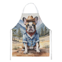 Load image into Gallery viewer, French Bulldog Cowboy Welcome Apron – Artist-Designed Kitchen, BBQ &amp; Craft Apron