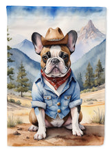 Load image into Gallery viewer, French Bulldog Cowboy Welcome House Flag